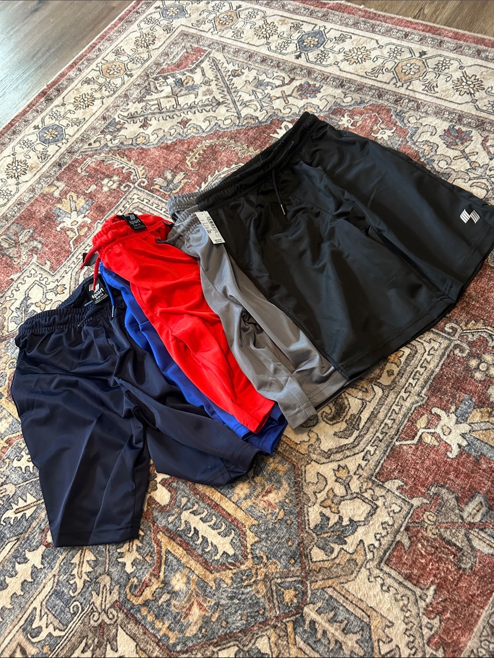 Athletic Shorts Bundle in Black, Navy, Royal Blue, Red, Gray